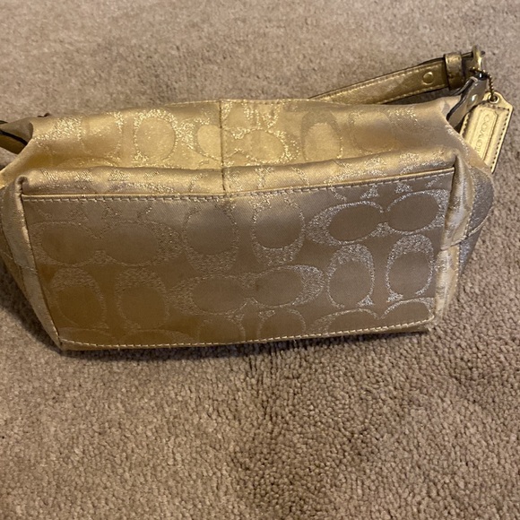 Smalll Gold Coach Handbag - Picture 3 of 7